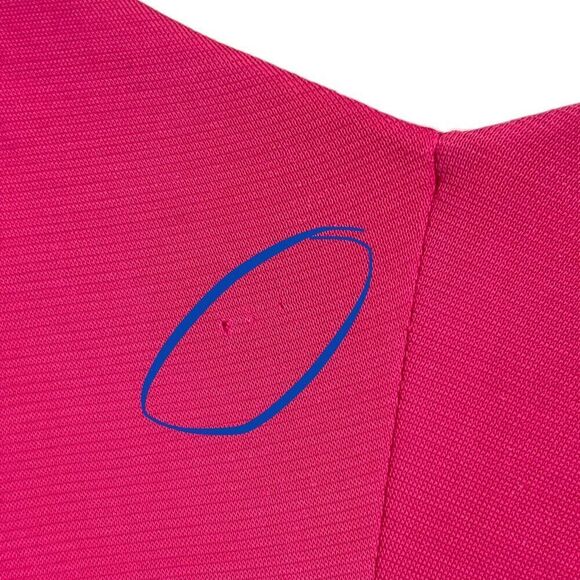 Amanda Wakeley Deep V Long Maxi Dress Pink Gown Women’s Size L Flawed - Picture 9 of 13